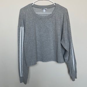 Grey Cropped Crewneck